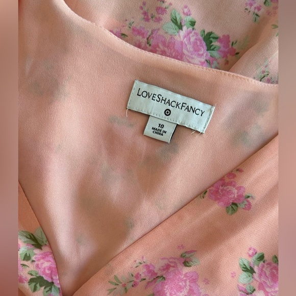LoveShackFancy x Target Collab Pink Midi Dress - Size 10 Whimsical Boho Summer - Picture 9 of 15